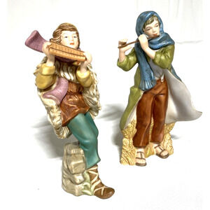 Song of Peace Musician & Song of Joy Musician from Thomas Kinkade Nativity 2002